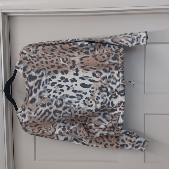 3 for $10 Express Animal Print Cropped Sweatshirt - Picture 4 of 7